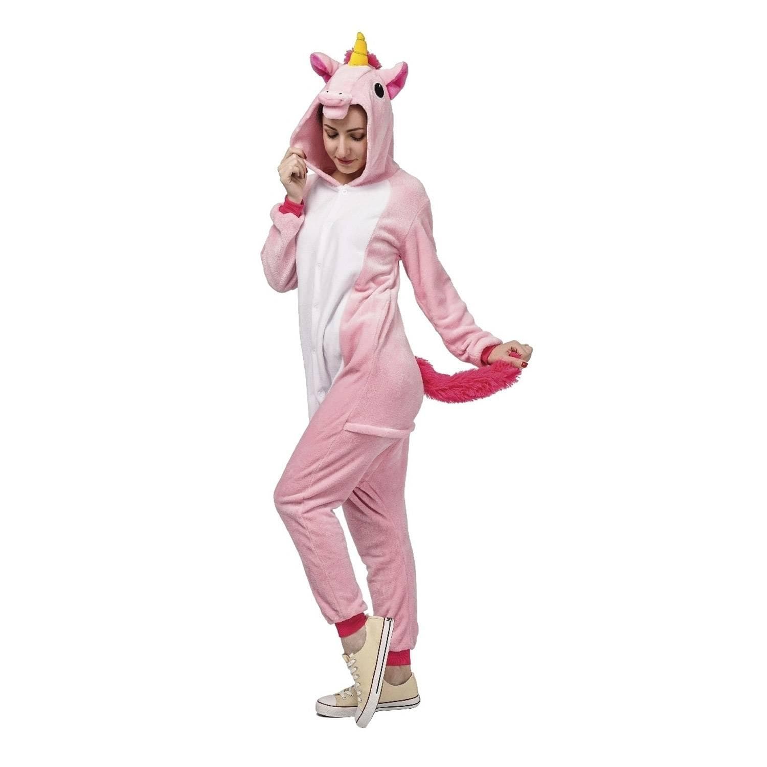 Combinaison Déguisement kigurumi Licorne adulte Rose taille L/XL